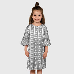 Платье клеш для девочки Архитектура, цвет: 3D-принт — фото 2