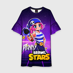 Платье клеш для девочки Penny Brawl Stars, цвет: 3D-принт