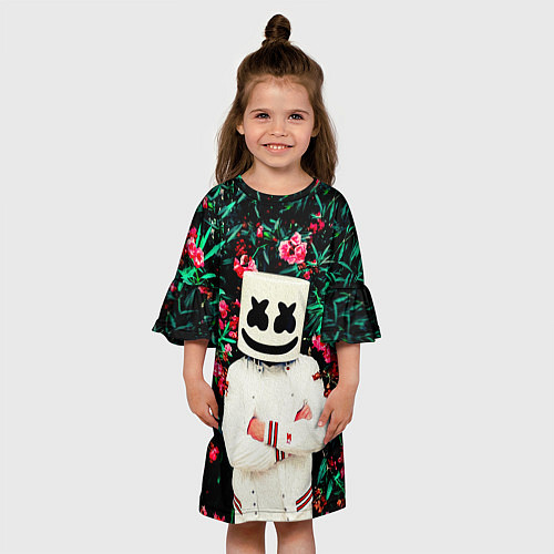 Детское платье MARSHMELLO ROSES / 3D-принт – фото 3