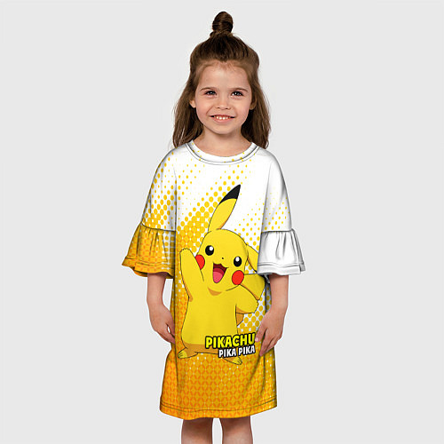 Детское платье Pikachu Pika Pika / 3D-принт – фото 3