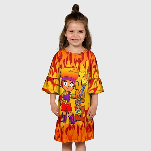Детское платье Brawl Stars - Amber / 3D-принт – фото 3