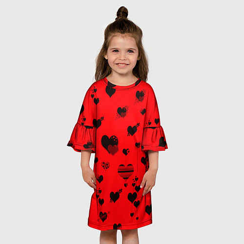 Детское платье Сердечки / 3D-принт – фото 3