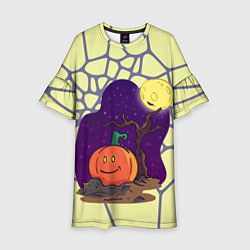 Платье клеш для девочки Halloween Мозайка, цвет: 3D-принт