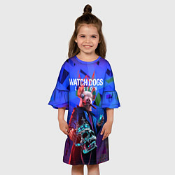Платье клеш для девочки Watch Dogs: Legion, цвет: 3D-принт — фото 2