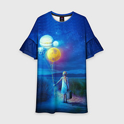 Платье клеш для девочки Cosmos, цвет: 3D-принт