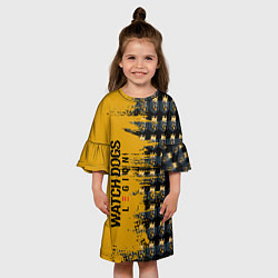 Платье клеш для девочки Watch Dogs Legion Skulls, цвет: 3D-принт — фото 2