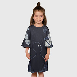 Платье клеш для девочки Гуррен Лаганн Антиспиральщик, цвет: 3D-принт — фото 2