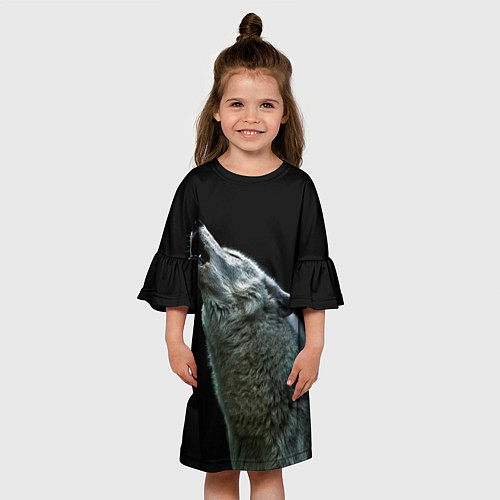 Детское платье Воющий волк / 3D-принт – фото 3