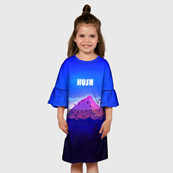 Платье клеш для девочки HUSH, цвет: 3D-принт — фото 2