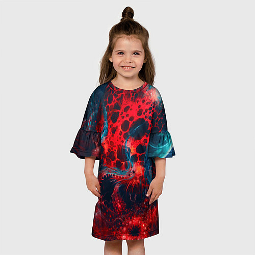 Детское платье Гигантский космический монстр / 3D-принт – фото 3