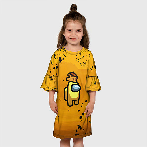 Детское платье Among Us Cheese Z / 3D-принт – фото 3