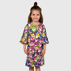 Платье клеш для девочки Baby Shark Family, цвет: 3D-принт — фото 2