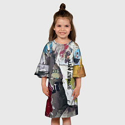 Платье клеш для девочки Street art, цвет: 3D-принт — фото 2