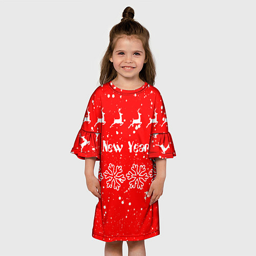 Детское платье Happy New Year / 3D-принт – фото 3