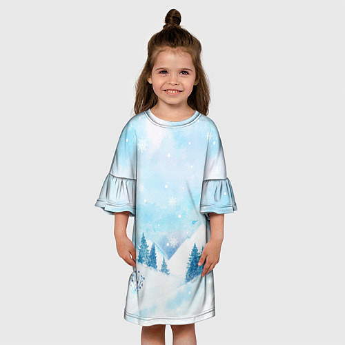 Детское платье Новогодняя мечта / 3D-принт – фото 3