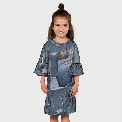 Детское платье Jeans life / 3D-принт – фото 3