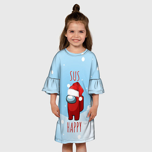 Детское платье SUS HAPPY AMONG US / 3D-принт – фото 3