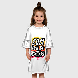 Платье клеш для девочки 2021 Will Be Better, цвет: 3D-принт — фото 2