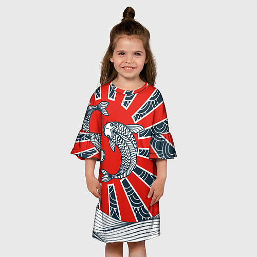 Детское платье Карпы Кои / 3D-принт – фото 3