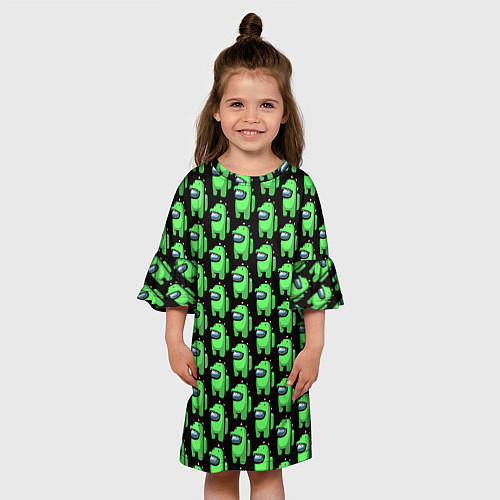 Детское платье Among Us Crocodile / 3D-принт – фото 3