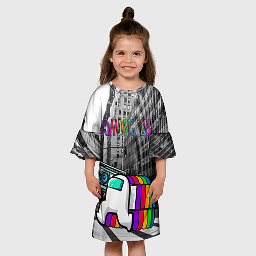 Детское платье Among Us по улицам Нью-Йорка / 3D-принт – фото 3
