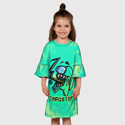 Детское платье AMONG US IMPOSTOR / 3D-принт – фото 3