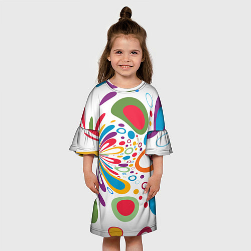 Детское платье Яркие краски / 3D-принт – фото 3