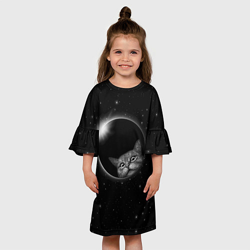 Детское платье Кот в Космосе / 3D-принт – фото 3