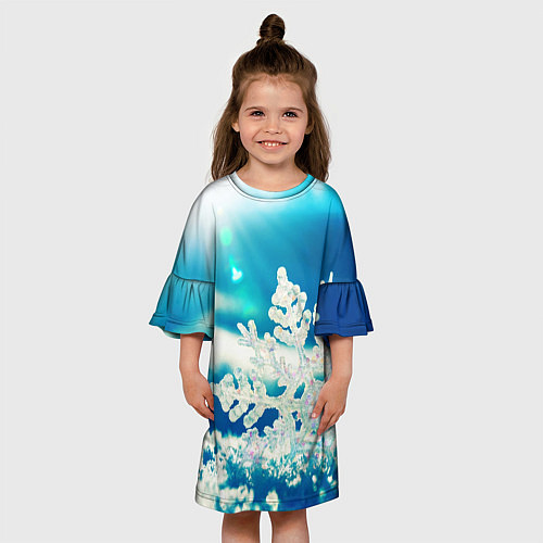Детское платье Снег / 3D-принт – фото 3