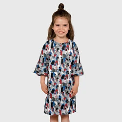 Платье клеш для девочки Коронавирус, цвет: 3D-принт — фото 2