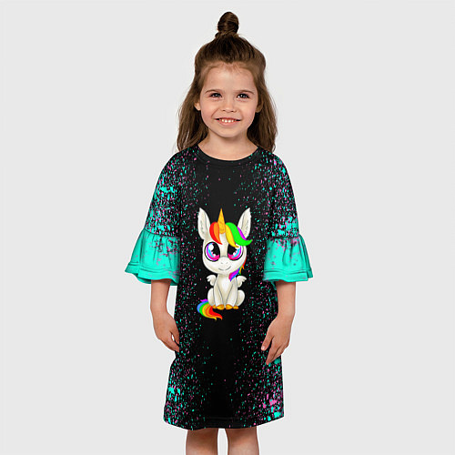 Детское платье Единорог / 3D-принт – фото 3
