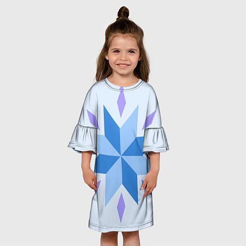 Детское платье Снежинка / 3D-принт – фото 3