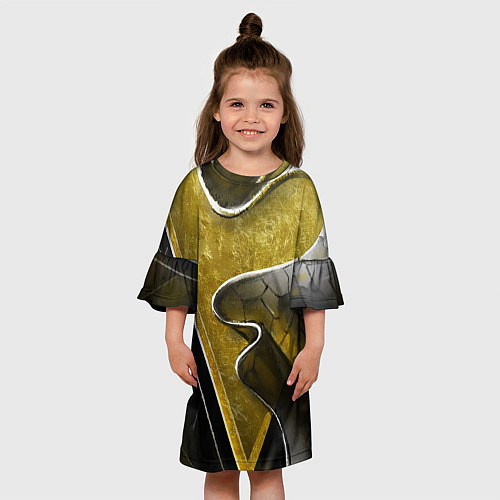 Детское платье Золотой треугольник / 3D-принт – фото 3