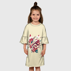 Платье клеш для девочки Унесённые призраками, цвет: 3D-принт — фото 2