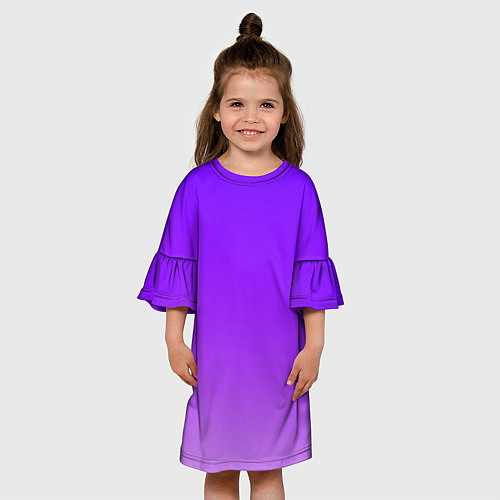 Детское платье Фиолетовый космос / 3D-принт – фото 3