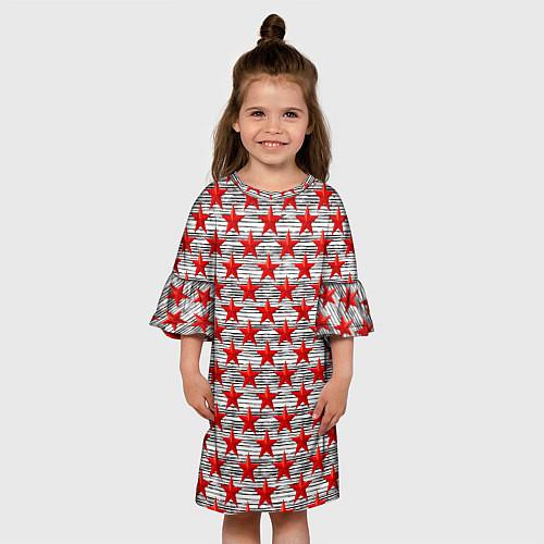 Детское платье День защитника Отечества / 3D-принт – фото 3