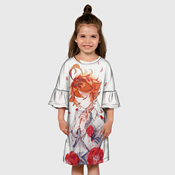 Платье клеш для девочки Обещанный неверленд Emma, цвет: 3D-принт — фото 2