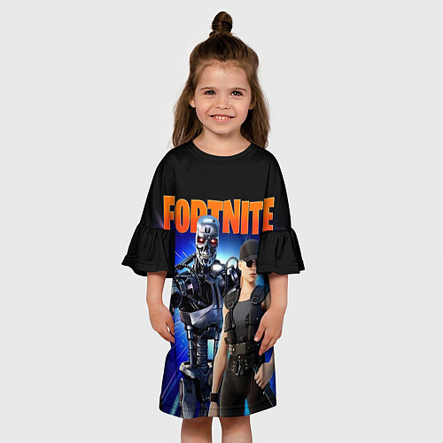 Детское платье Fortnite терминатор / 3D-принт – фото 3