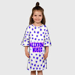 Платье клеш для девочки OniixxOneMusic1, цвет: 3D-принт — фото 2