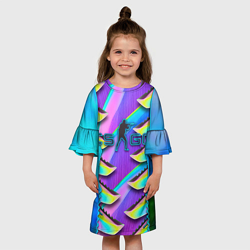 Детское платье CS GO blue gem 2 / 3D-принт – фото 3
