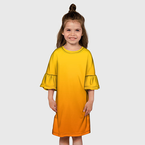 Детское платье Оранжевый градиент / 3D-принт – фото 3