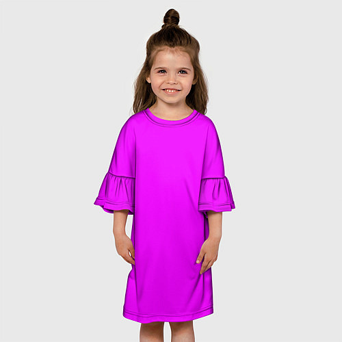 Детское платье Маджента без рисунка / 3D-принт – фото 3