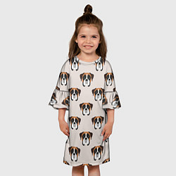 Платье клеш для девочки Собачки, цвет: 3D-принт — фото 2