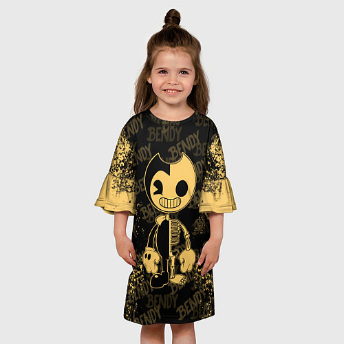 Детское платье Bendy And The Ink Machine краска / 3D-принт – фото 3