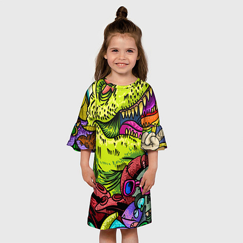 Детское платье Тираннозавр / 3D-принт – фото 3