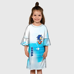 Платье клеш для девочки SONIC S, цвет: 3D-принт — фото 2