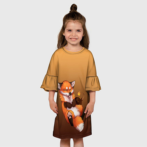 Детское платье Взрывной характер милого лиса / 3D-принт – фото 3