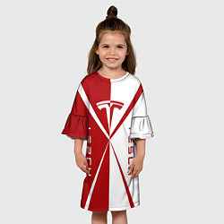 Платье клеш для девочки Tesla $$$, цвет: 3D-принт — фото 2