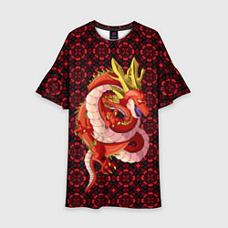Платье клеш для девочки Шар дракона, цвет: 3D-принт