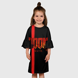 Платье клеш для девочки Doom Rip and Tear, цвет: 3D-принт — фото 2